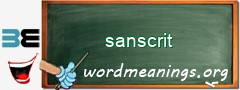 WordMeaning blackboard for sanscrit